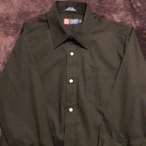 Chaps Size 12 Boys black button down dress shirt